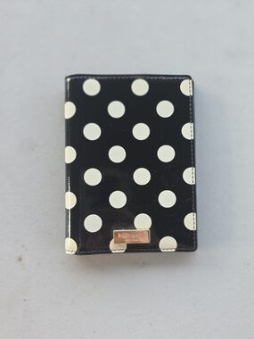 Kate Spade Black & White Polka Dot Passport Holder